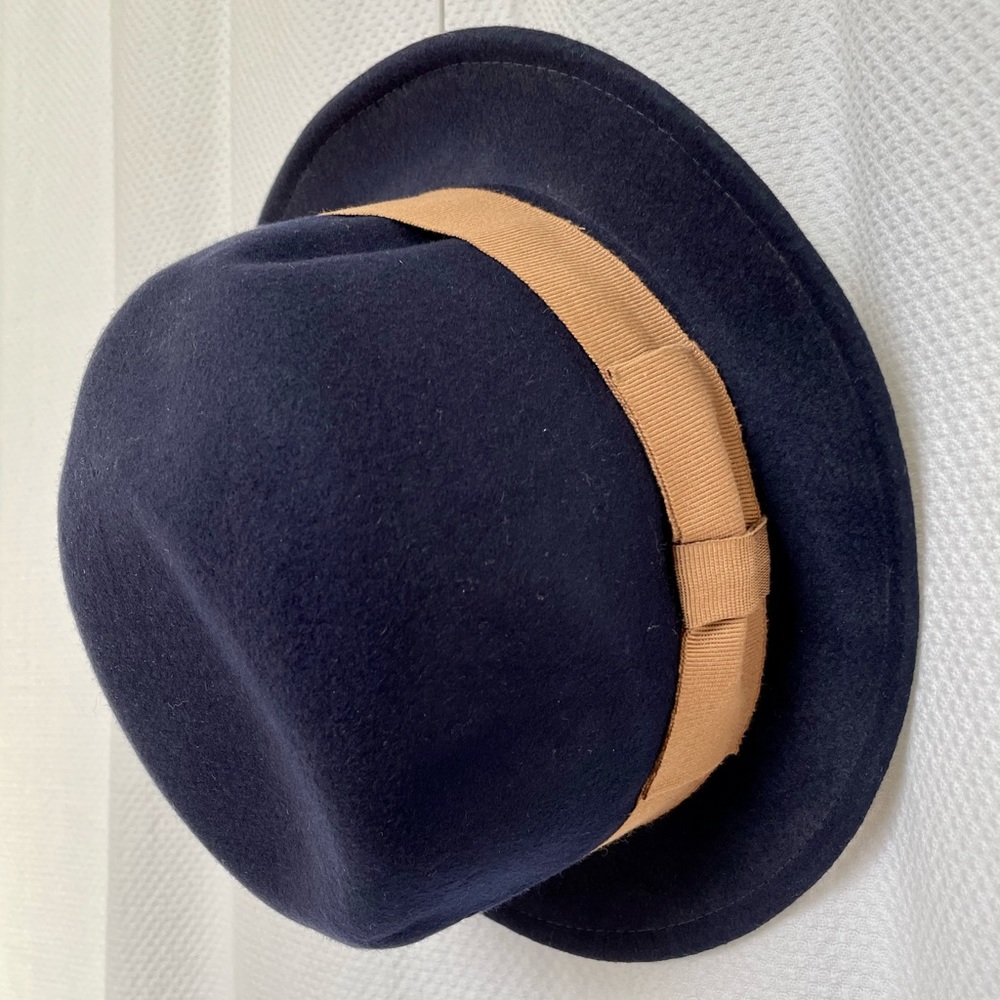 FILIPPA K Midnight Blue Wool Fedora Hat